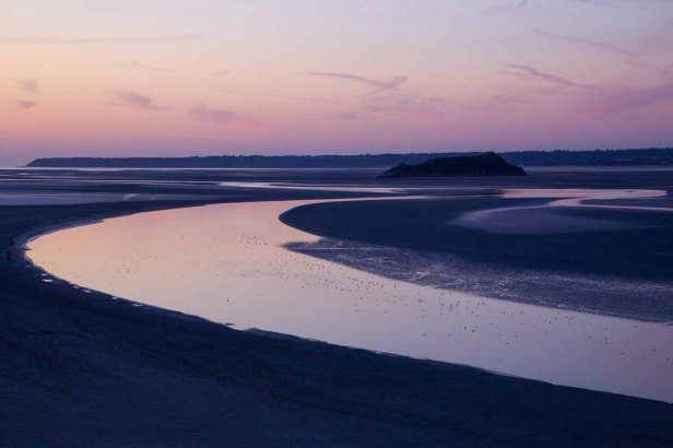 Romantische zonsondergang